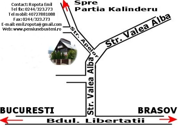 Harta Pensiunea AlpinBusteni